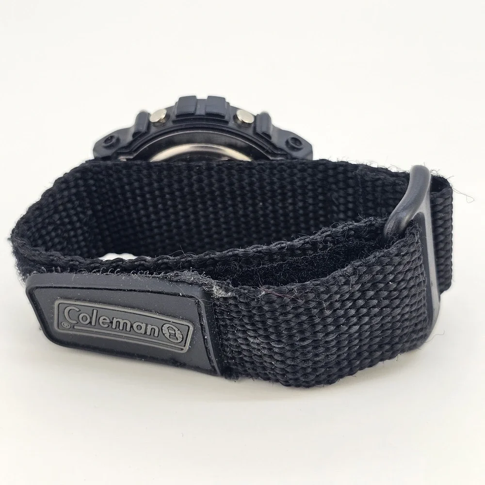 Coleman Digital Sports Watch Men's‎ 44MM Black Nylon Strap New Battery